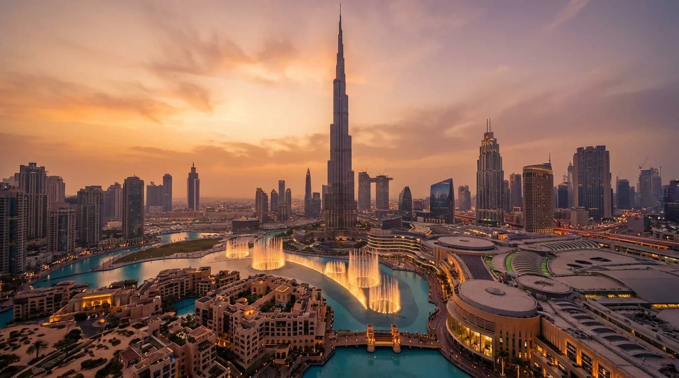 Dubai at golden hour - Business Class destination guide