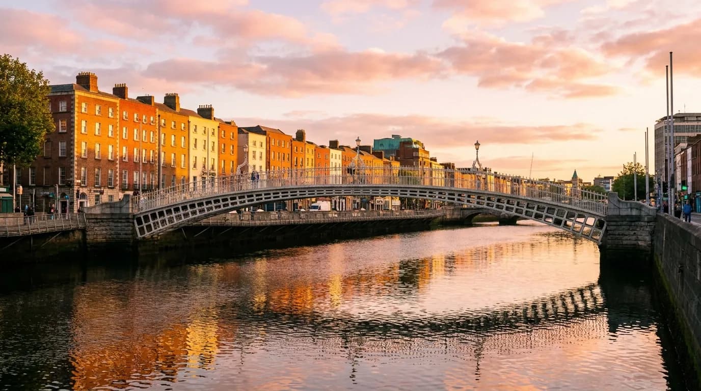 Dublin at golden hour - Business Class destination guide