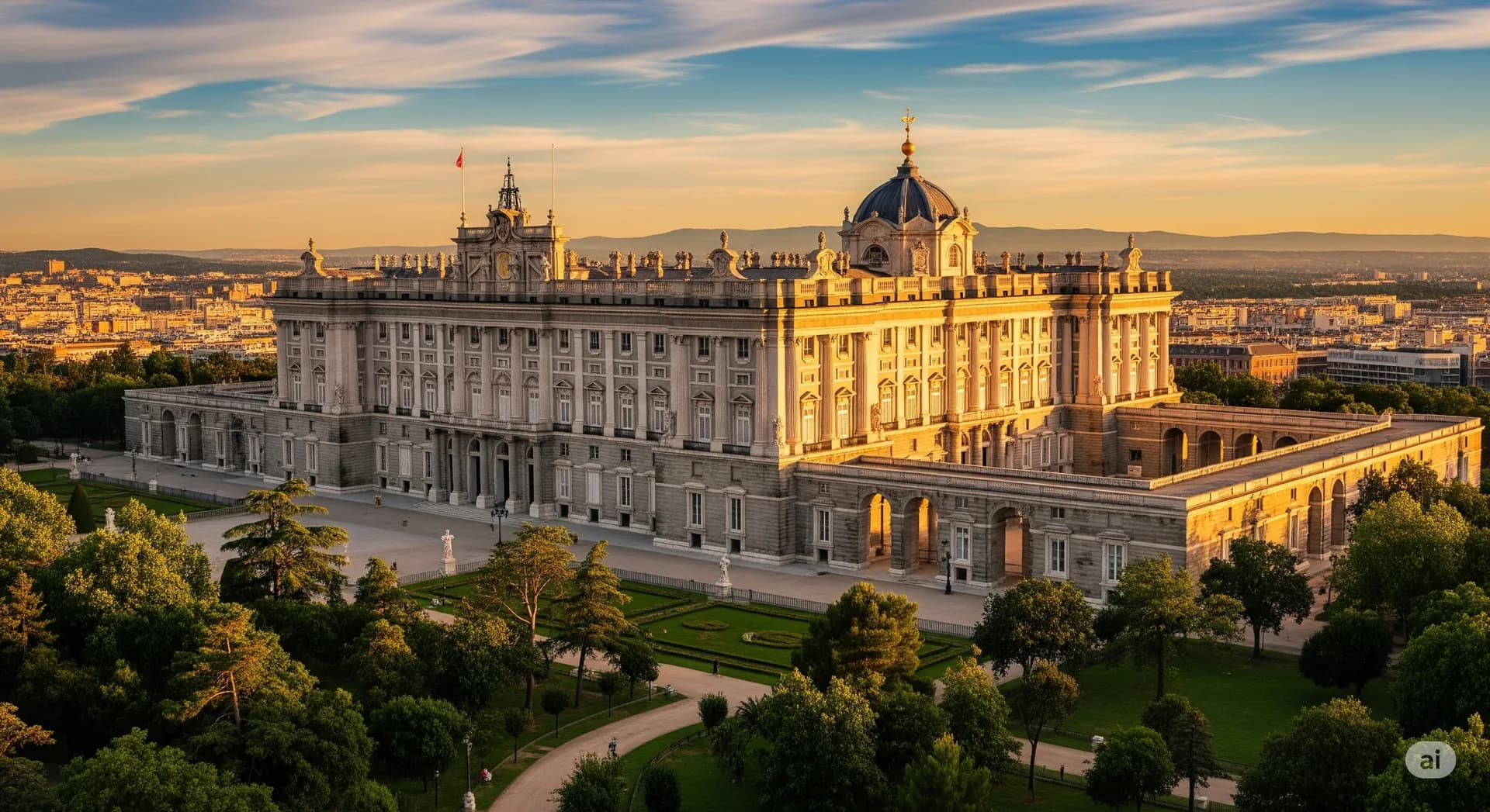 Madrid at golden hour - Iberia Business Class destination
