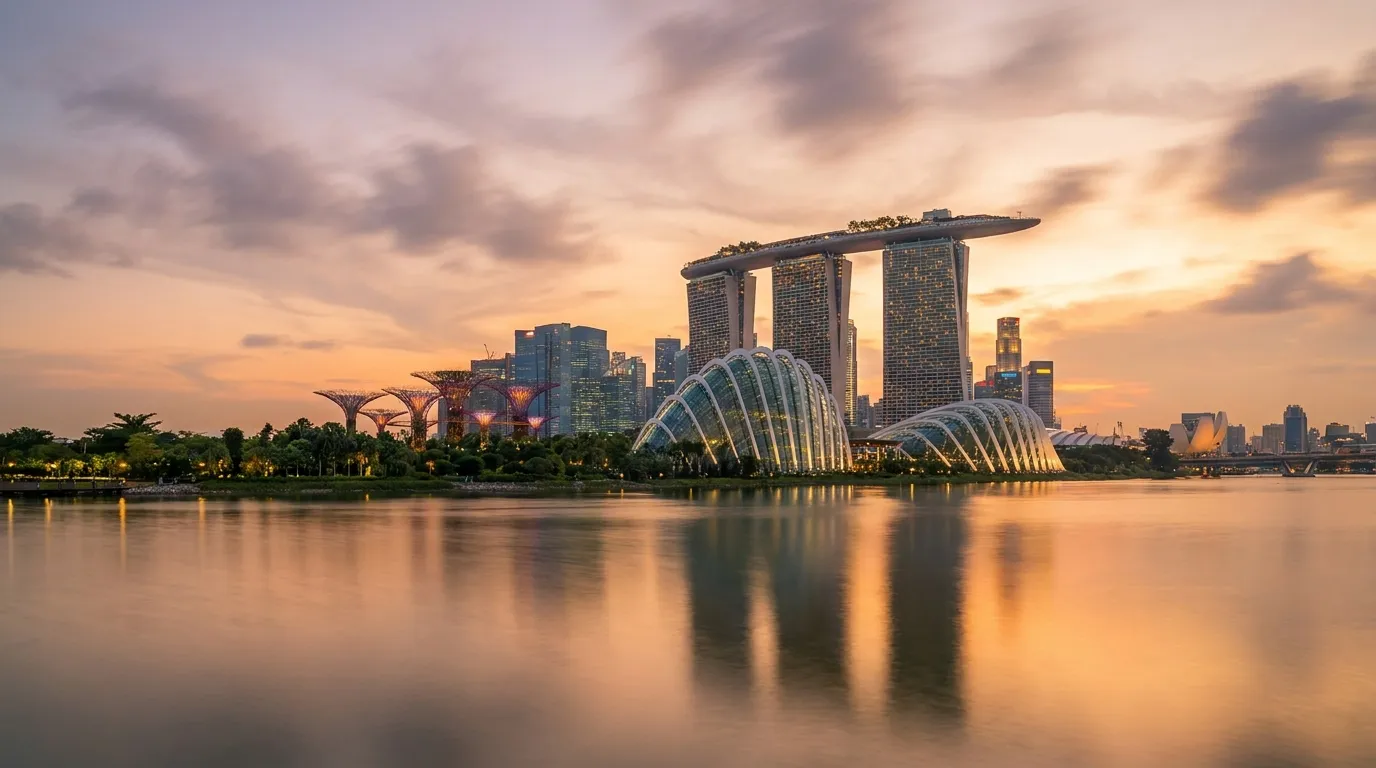 Singapore at golden hour - Business Class destination guide