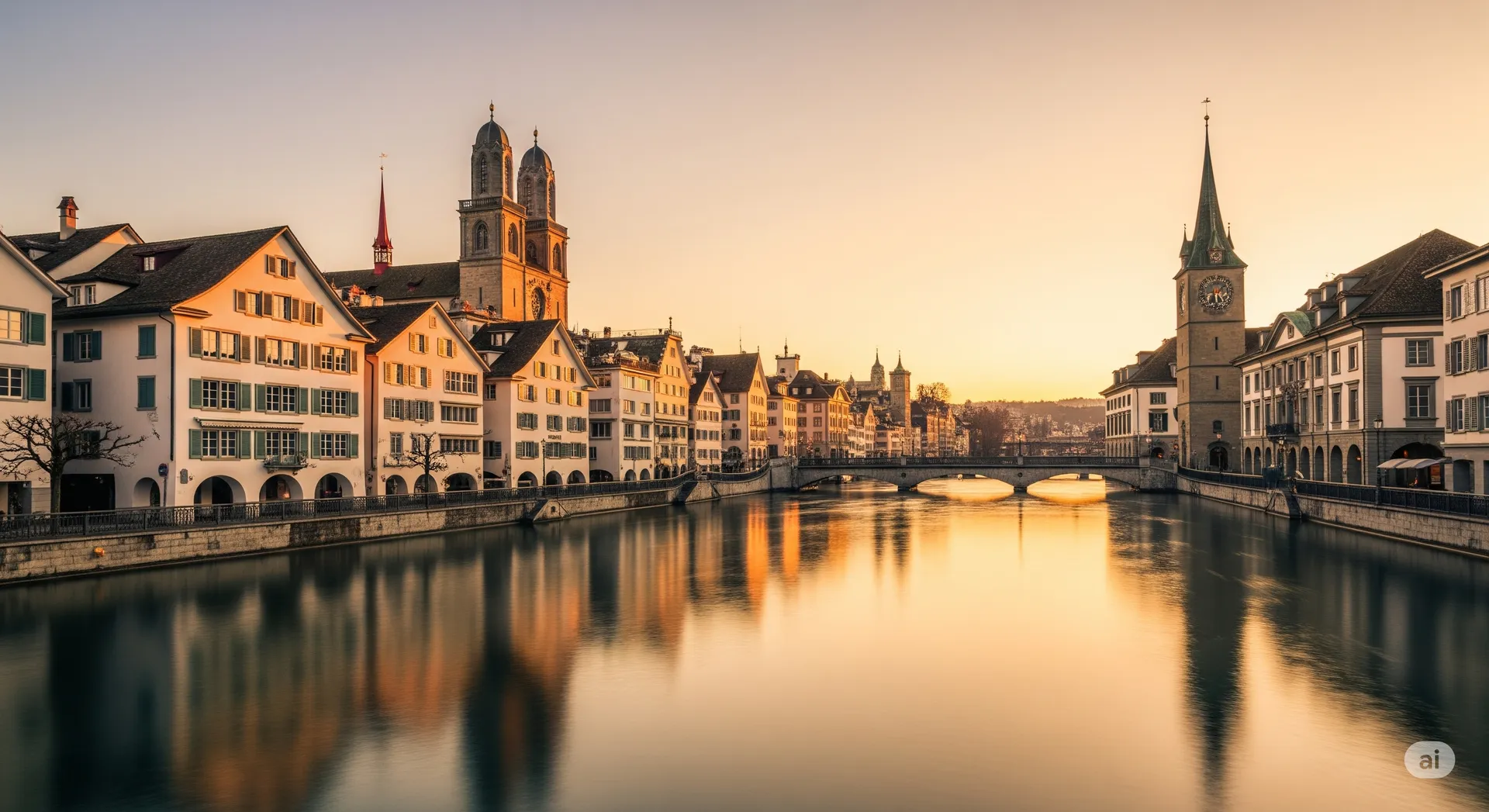 Zurich at golden hour - Business Class destination guide